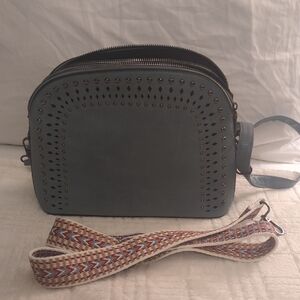 Sam And Hadley Studded Women's Bag ( Grey Blue)